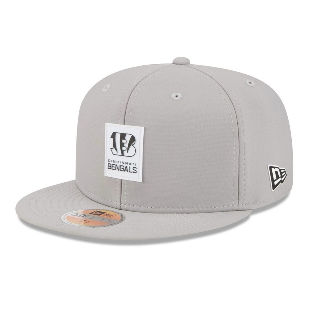 Cincinnati Bengals New Era 2025 NFL Sideline 59FIFTY Fitted Hat Cap Gray 7 1/8